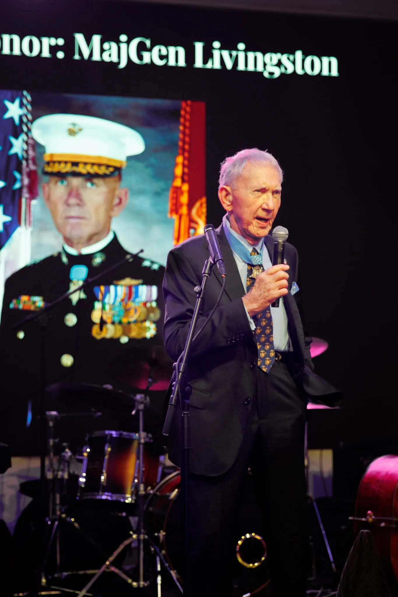 MajGen Livingston addressing guests at the 2026 gala